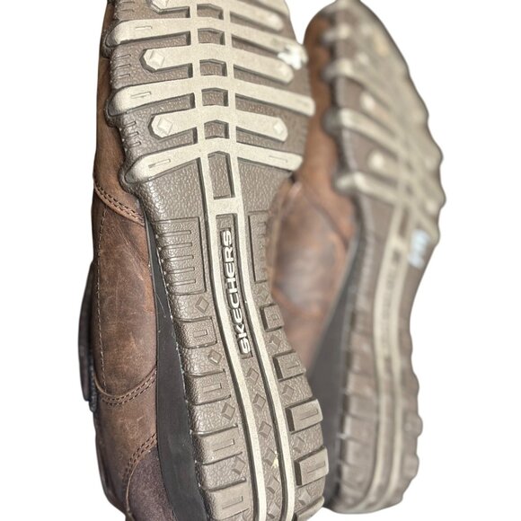 Skechers Womens Brown Casual Sneakers Size 9 Leather Upper & Man-Made Material - Picture 6 of 9